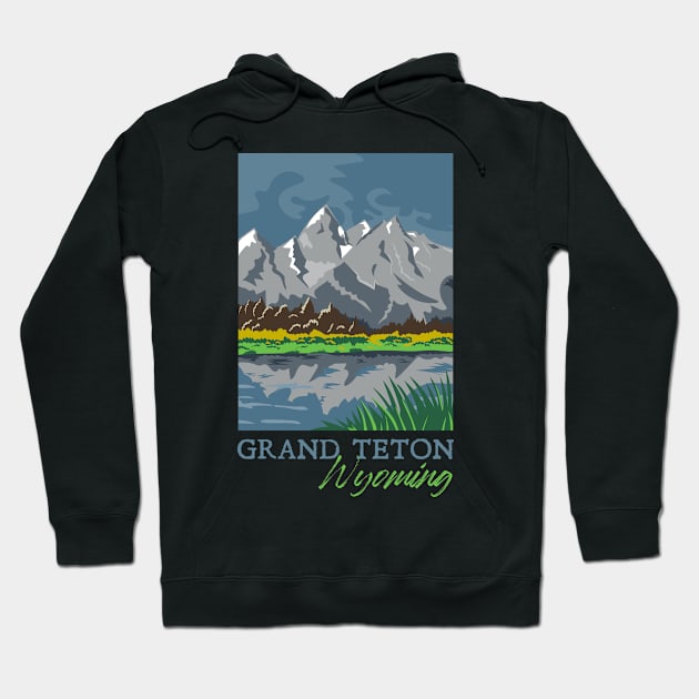 Grand Teton National Park Wyoming Souvenir Hoodie by grendelfly73